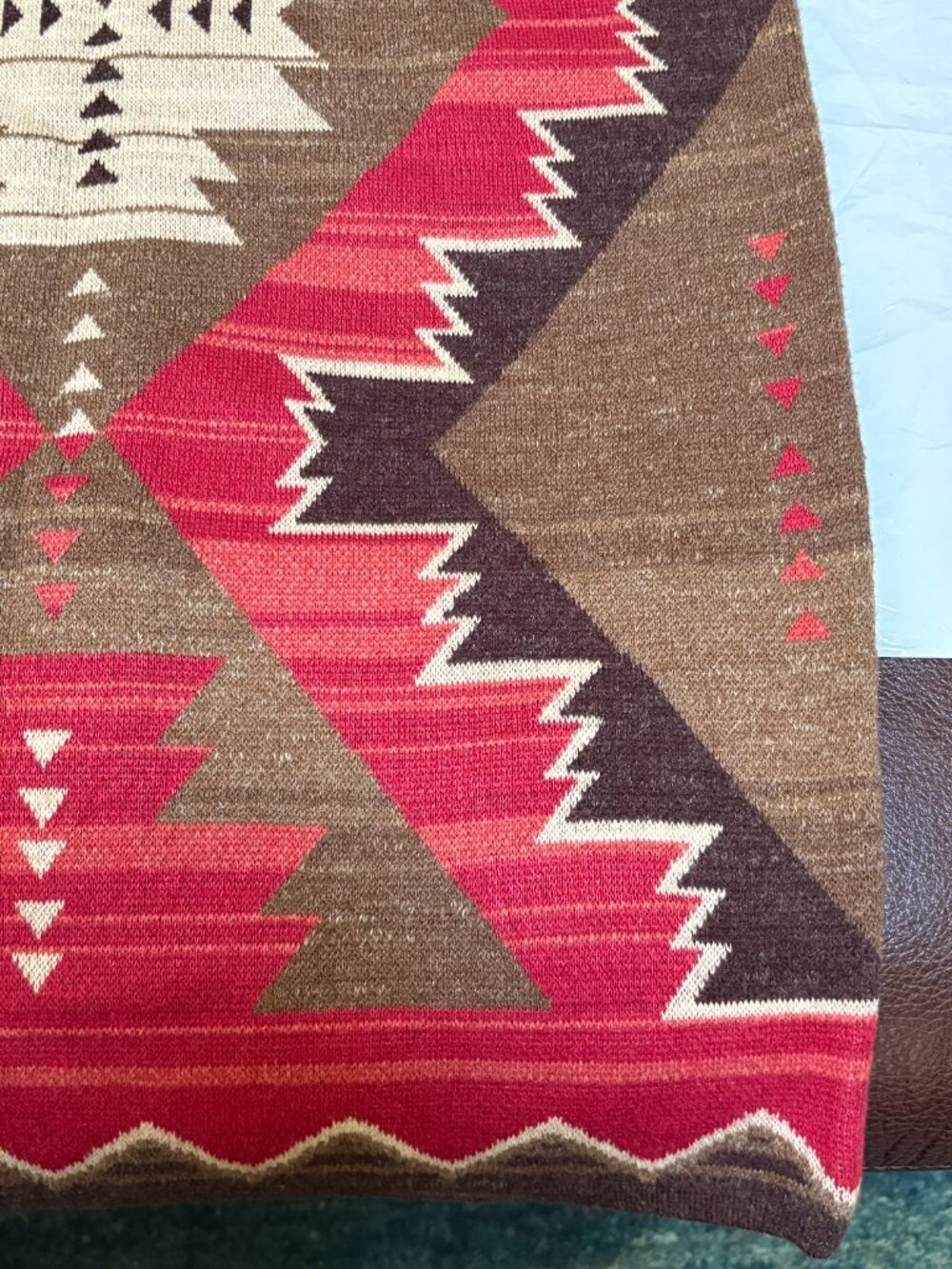 Lauren Ralph Lauren MIdi Sz L Aztec Pattern Cotton Linen Blend Skirt - Picture 5 of 9